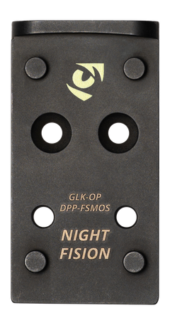 Night Fision Optic Adapter Plate + Backup Sights Combo - DeltaPoint Pro Footprint - Fits Glock Full Size MOS — view 3