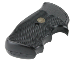Pachmayr Gripper Grip Checkered Black Rubber w/ Finger Grooves for Colt Python, Trooper — view 3