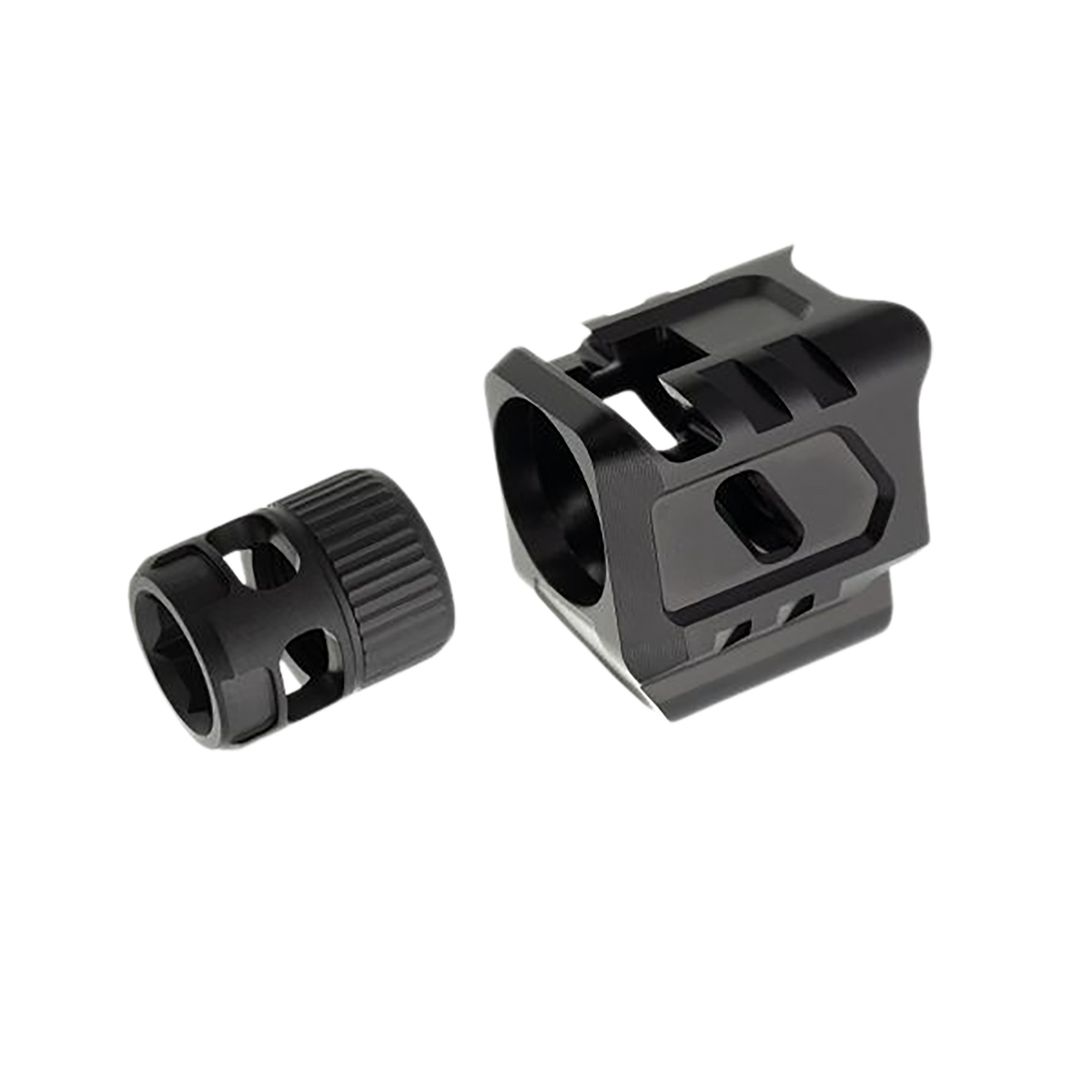 Tyrant CNC Glock 43/43X Compensator 9mm Luger Black Aluminum — view 3