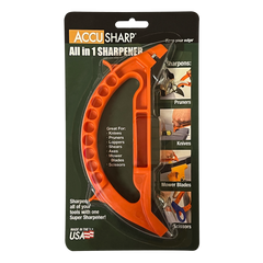 AccuSharp 102C 4-in-1 Pruner, Knife & Tool Sharpener Diamond Tungsten Carbide Red — view 3