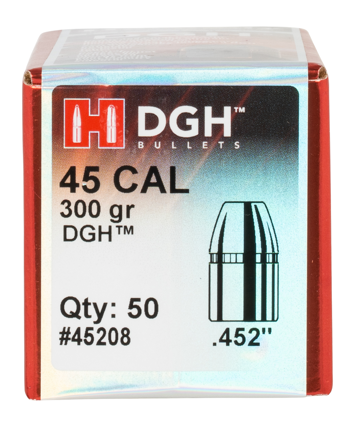 Hornady Dangerous Game Handgun .45 Cal .452 300gr FMJ Reloading Bullets - 50/Box — view 3