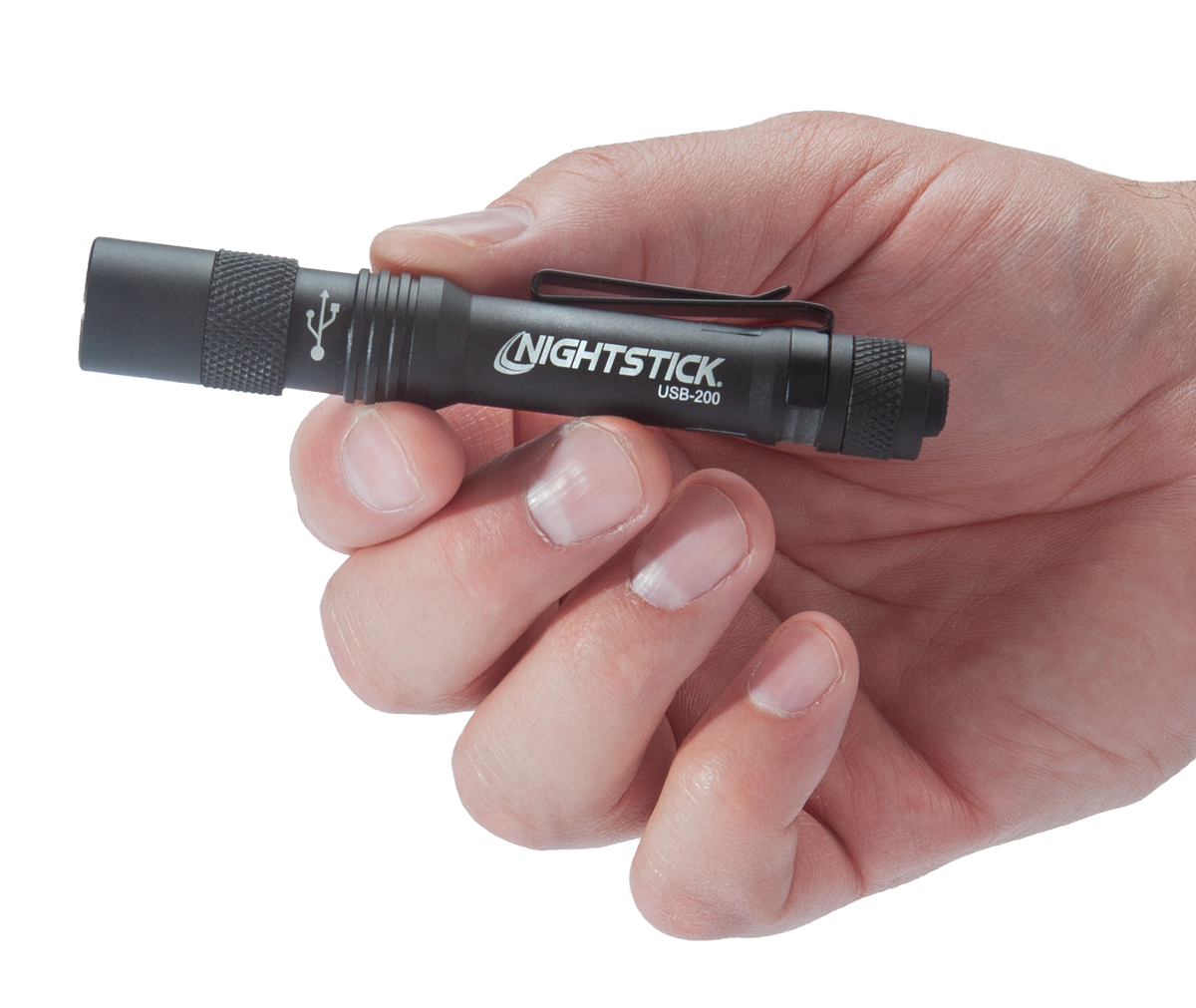 Bayco Nightstick USB-200 USB-C Rechargeable Penlight 300 Lumens White LED Black Anodized — view 3