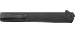 Columbia River CRKT 7097KC CEO Flipper 3.35" Folding Plain AUS-8A Black EDP GRN Knife — view 3