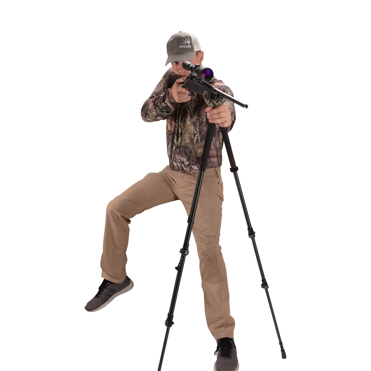 Allen Axial Shooting Stick Tripod Black Aluminum 33.5-61 in Vertical Adjustment — view 3