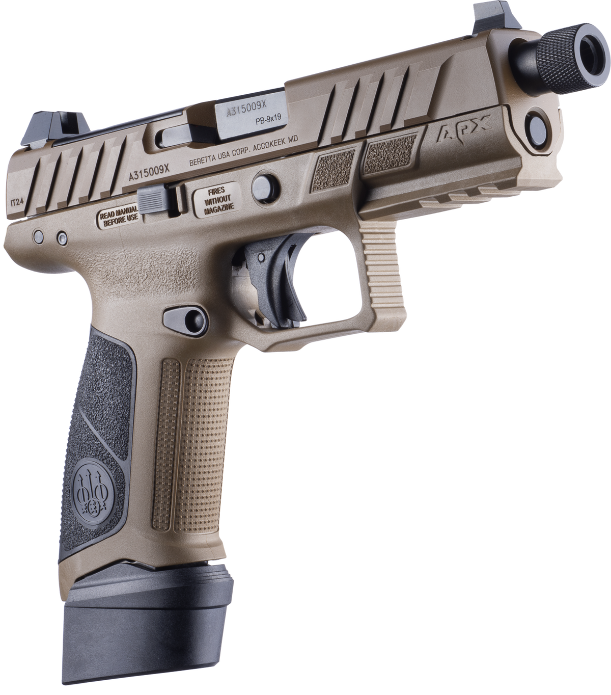 Beretta APX-A1 Tactical 9mm Luger 4.8" 21+1 Striker-Fired Pistol - Flat Dark Earth — view 3