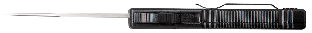 CobraTec Knives Lightweight 3.25" OTF Drop Point Plain D2 Steel Black Aluminum Handle — view 3