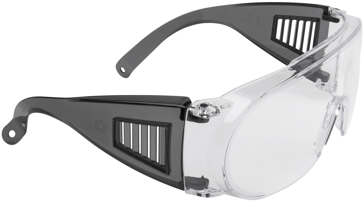 Allen 4180 Ultrx Safety Glasses Clear Lens Black Frame - Fits Over Glasses — view 3