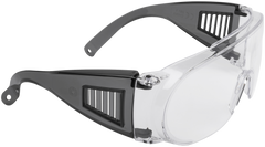 Allen 4180 Ultrx Safety Glasses Clear Lens Black Frame - Fits Over Glasses — view 3