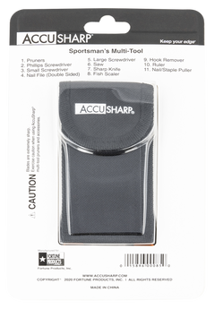 Accusharp Sportsman's 085C Folding Multi-Tool Plain Blade Black/Orange with Nylon Case — view 3
