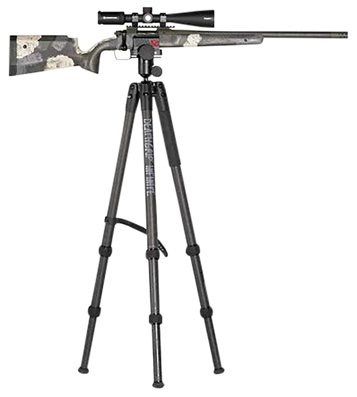 Bog-Pod DeathGrip Infinite Carbon Fiber Shooting Tripod 6.5"-59" - Ball Head, Black — view 3