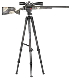 Bog-Pod DeathGrip Infinite Carbon Fiber Shooting Tripod 6.5"-59" - Ball Head, Black — view 3