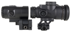 Trijicon MRO SD 1x25mm 2 MOA Red Dot Sight w/ 3X Magnifier - Full Co-Witness Mount — view 3