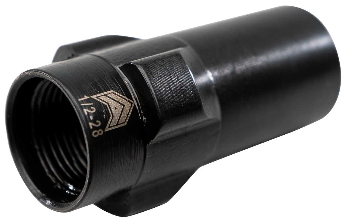 Angstadt Arms 3-Lug Muzzle Adapter 9mm Luger 1/2x28 Black Nitride Hardened Steel 1.42" — view 3