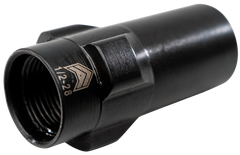 Angstadt Arms 3-Lug Muzzle Adapter 9mm Luger 1/2x28 Black Nitride Hardened Steel 1.42" — view 3