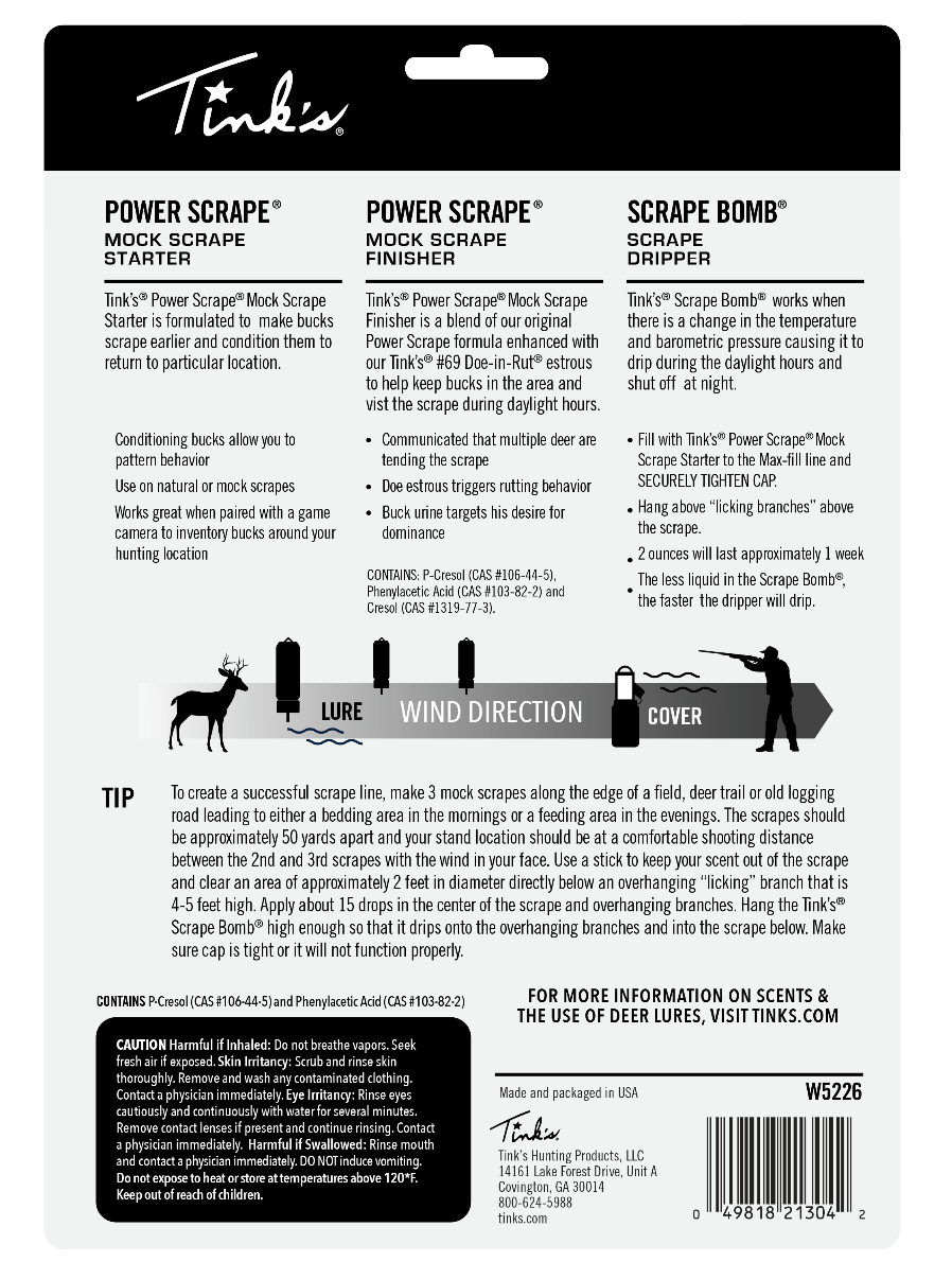Tinks W5226 Power Scrape All-Season Deer Attractant Kit 4 oz Pre-Rut Finisher & Mock Scrape Starter — view 3