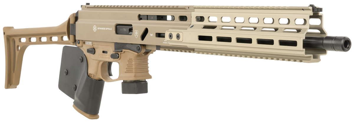 Grand Power Stribog SP9A3 Enhanced 9mm Luger 16" 10+1 Semi-Auto Rifle - CA Compliant FDE — view 3