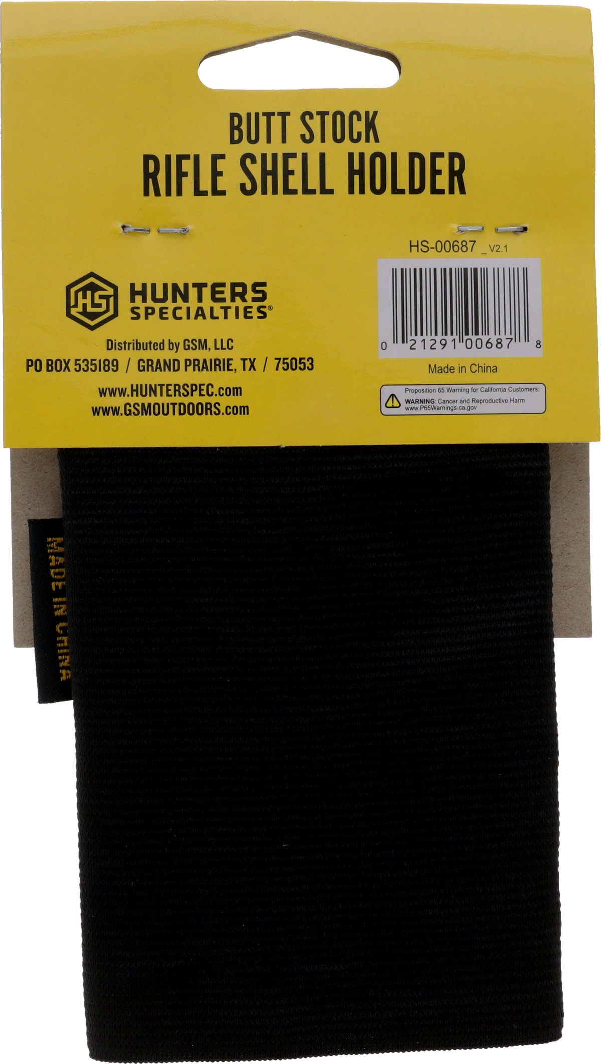 Hunters Specialties 00687 Buttstock Shell Holder Rifle 9 Round Black Elastic — view 3