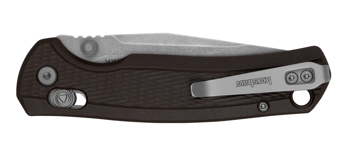 Kershaw Maneuver 1438 3.15" Folding Drop Point Plain 8Cr13MoV Stonewash Dark Bronze GFN — view 3