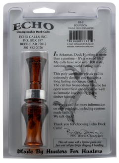 Echo Calls Open Water Double Reed Mallard Duck Call - Bourbon Polycarbonate — view 3