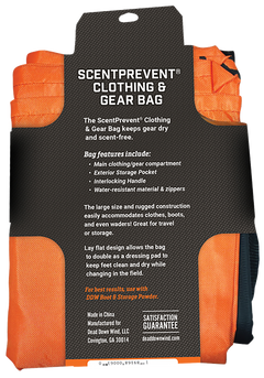 Dead Down Wind ScentPrevent Clothing & Gear Bag 33" x 24" Orange — view 3