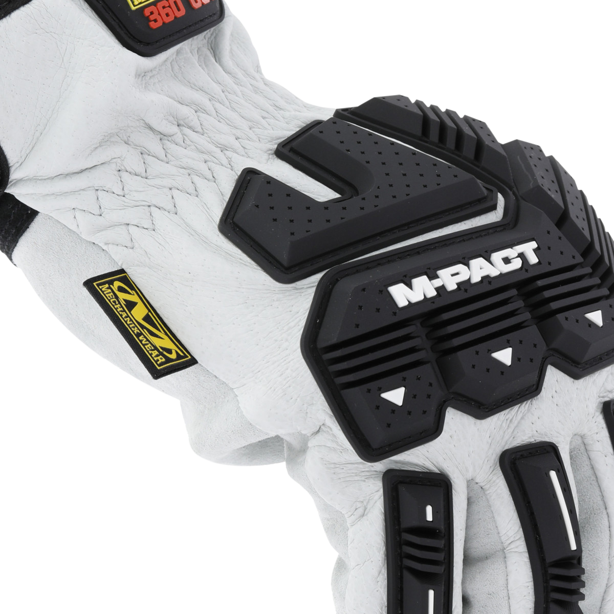 Mechanix Wear M-Pact HD Driver F8-360 White DuraHide Leather Small Cut Resistant Gloves — view 3