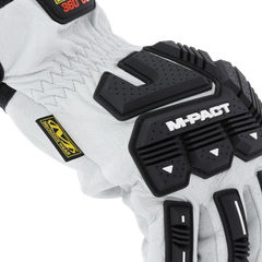 Mechanix Wear M-Pact HD Driver F8-360 White DuraHide Leather Small Cut Resistant Gloves — view 3