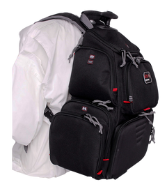 G*Outdoors 1711ROBP Handgunner Rolling Range Backpack Black 600D Polyester 4 Handguns — view 3