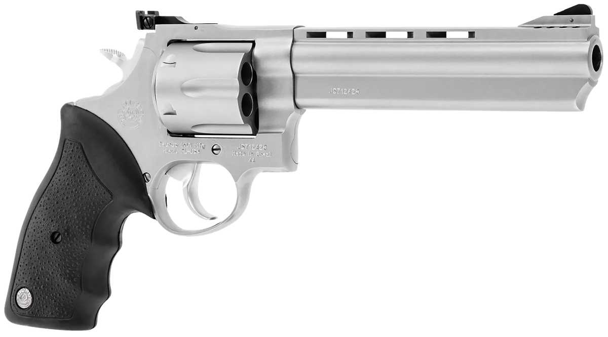 Taurus Model 44 44 Rem Mag 6.50" 6-Shot DA/SA Large Frame Revolver - Matte Stainless Ported Barrel — view 3