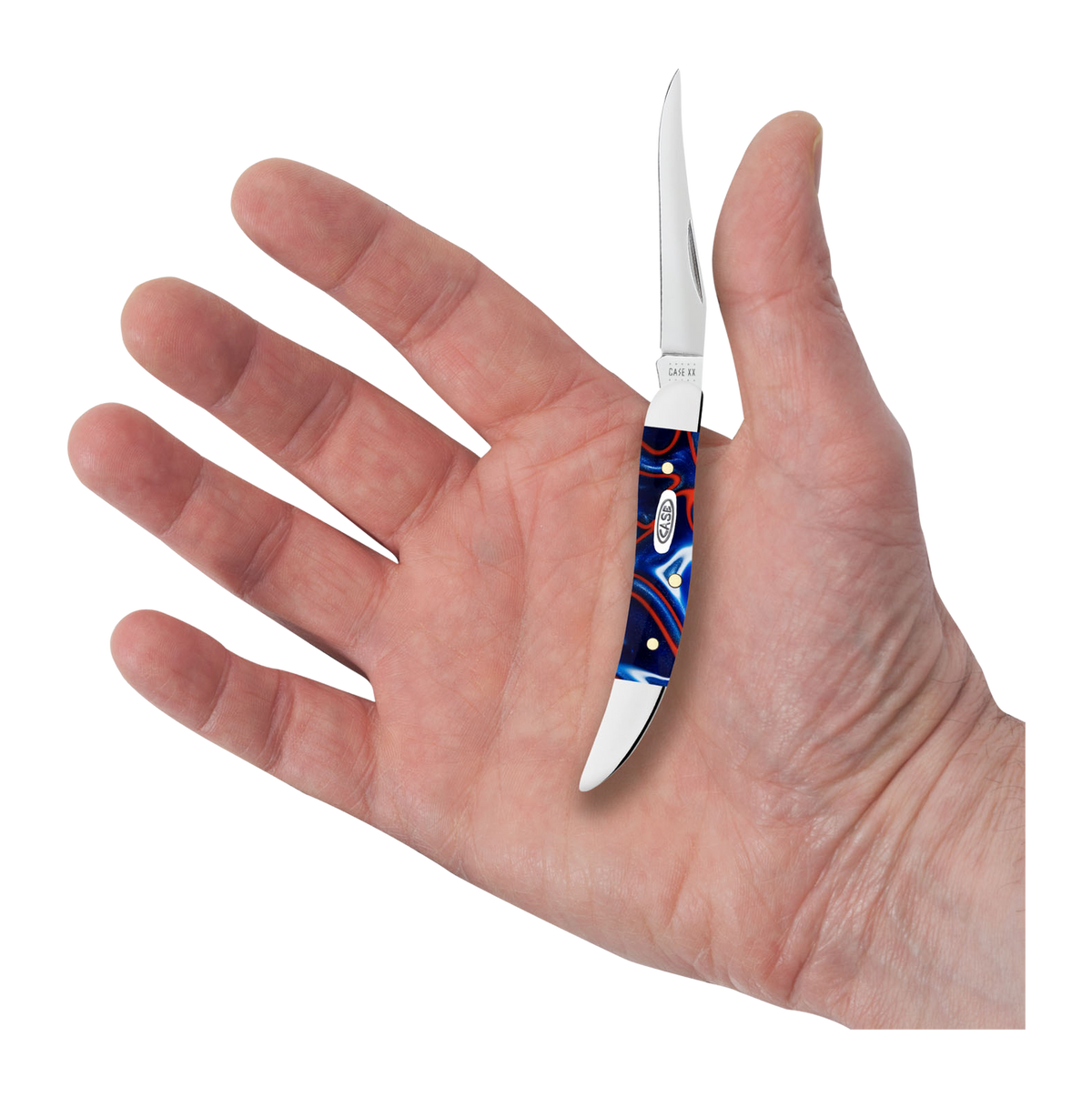 Case 11202 Patriotic Kirinite Small Texas Toothpick 2.25" Folding Pocket Knife — view 3