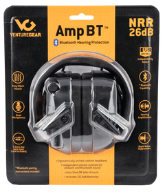 Pyramex Venture Gear AMP BT Electronic Muff 26 dB NRR Over the Head Black — view 3