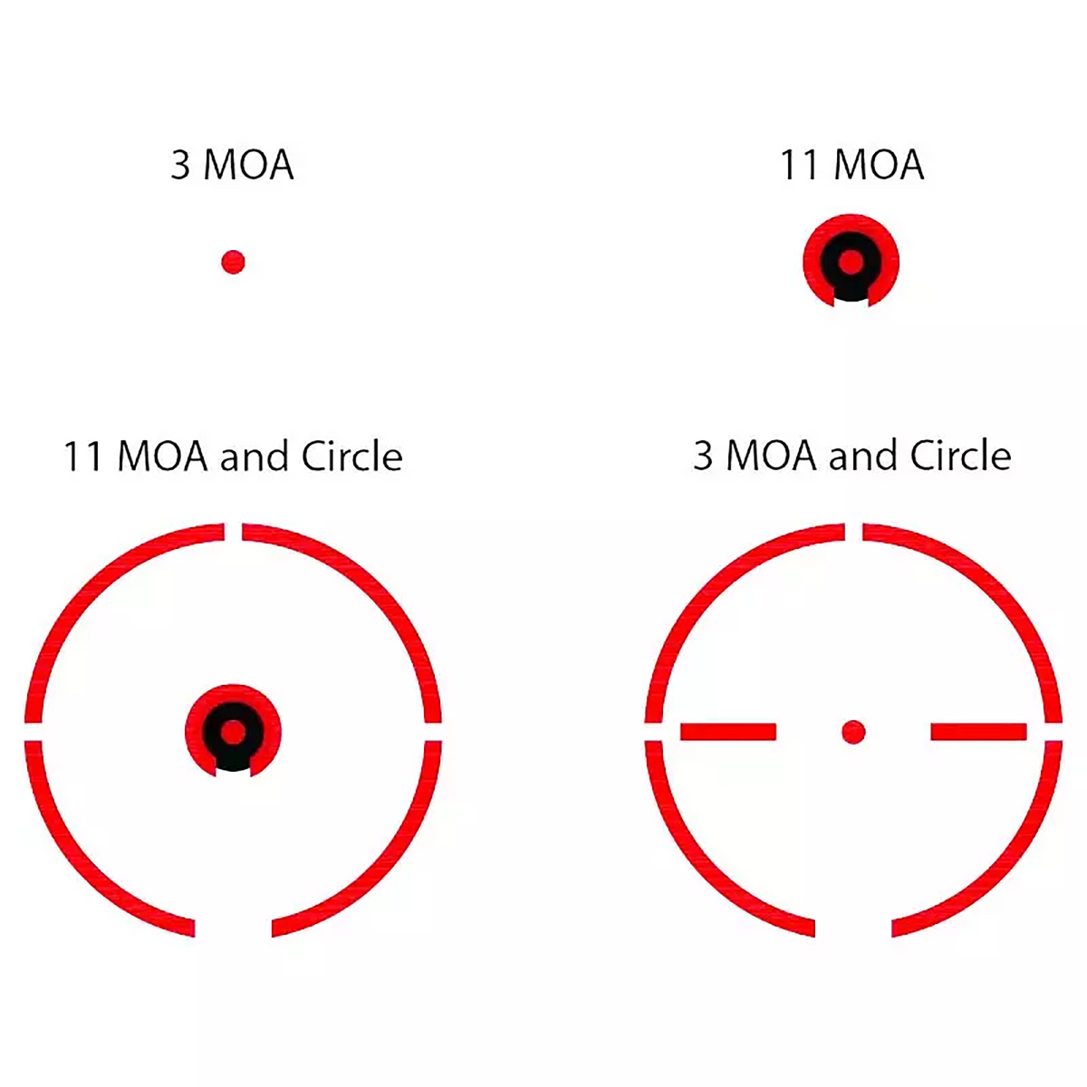 Burris FastFire 4 1x 1.14"x0.73" 3 MOA/11 MOA Red Dot Multi Reticle Matte Black — view 3
