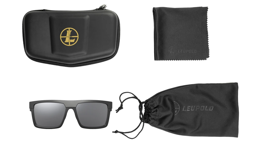 Leupold Becnara Performance Eyewear Shadow Gray Flash Polarized Polycarbonate Matte Black/Gloss Black Frame — view 3