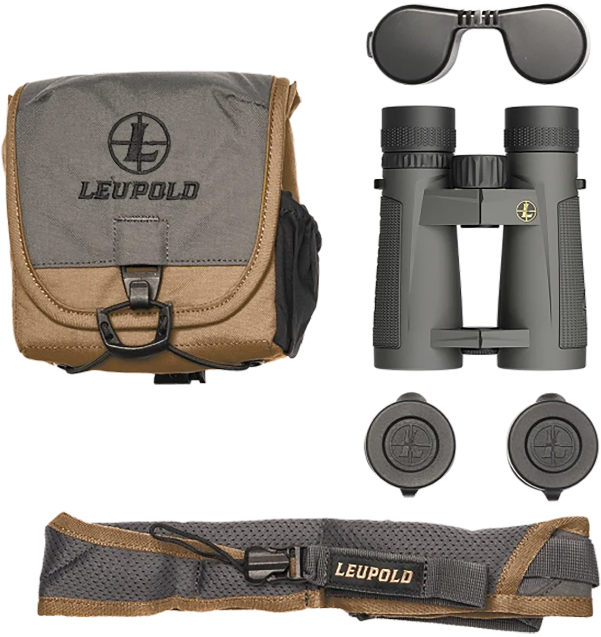 Leupold BX-5 Santiam HD 10x42mm Roof Prism Binoculars - Shadow Gray Armor Coated — view 3