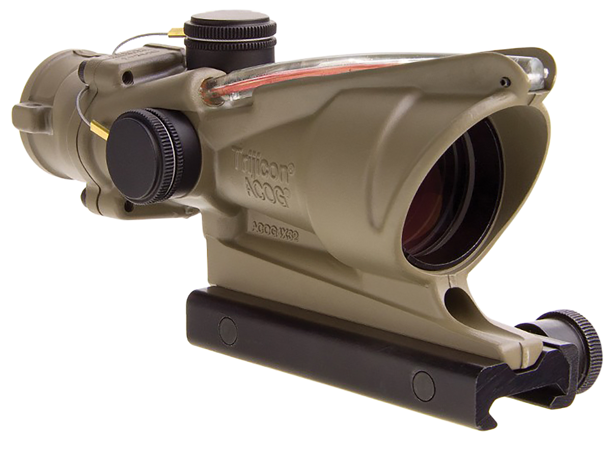 Trijicon ACOG 4x32mm Illuminated Red Chevron .223/5.56 BDC Riflescope - Flat Dark Earth — view 3