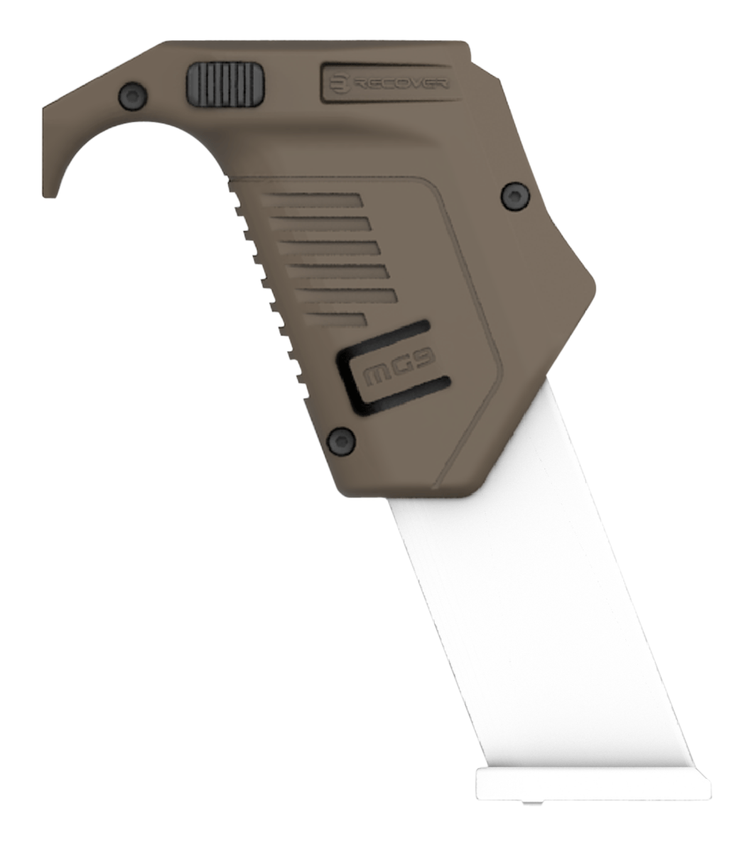 Recover Innovations MG9-02 Angled Mag Pouch Tan Polymer Picatinny Rail Mount for Glock — view 3