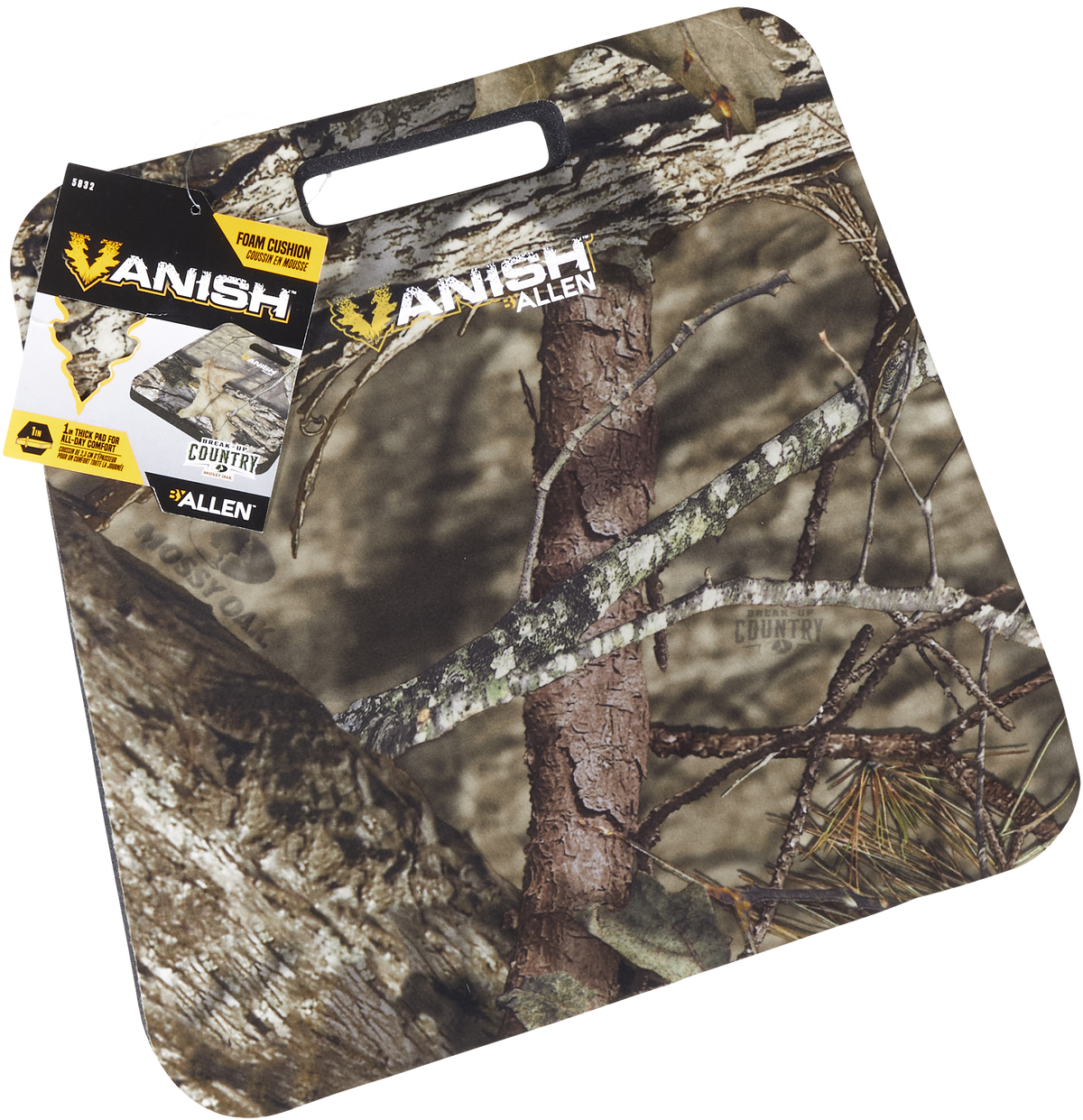 Vanish 5832 Seat Cushion Mossy Oak Break-Up Country Foam 14" x 13" x 1" — view 3