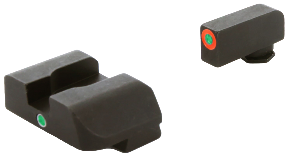 AmeriGlo GL201 i-Dot Night Sight Set for Glock - Green Tritium Orange Outline Front, Green Tritium Rear — view 3