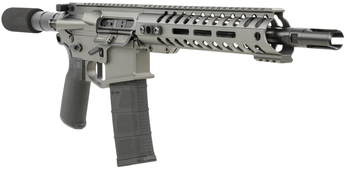 Patriot Ordnance Factory 01802 Minuteman 5.56x45mm NATO 10.50" 30+1 Tungsten Semi-Auto Pistol — view 3