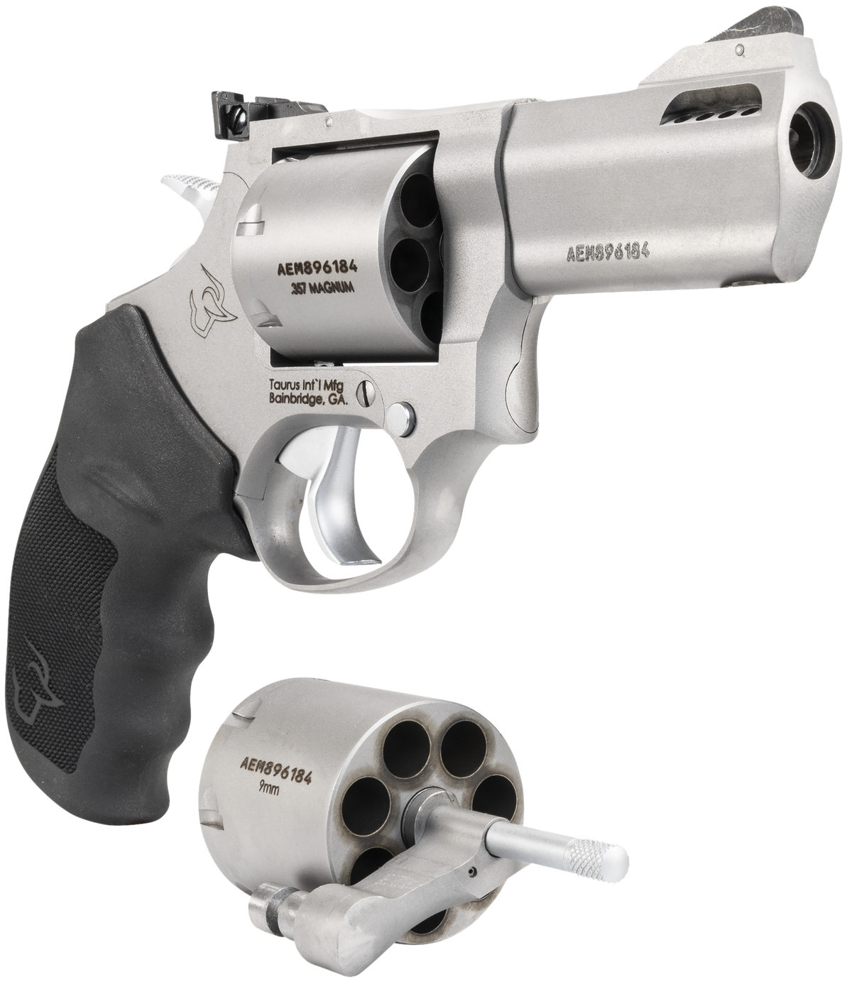 Taurus 692 38 Special +P/357 Mag/9mm Luger 3" 7-Shot DA/SA Medium Frame Ported Revolver - Matte Stainless — view 3