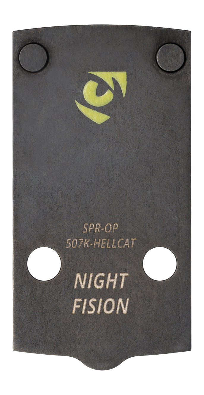 Night Fision SPR-OPBS-507K-HC Optic Plate + Backup Sight Combo - Fits Springfield Hellcat / Holosun 507K - Yellow Front — view 3