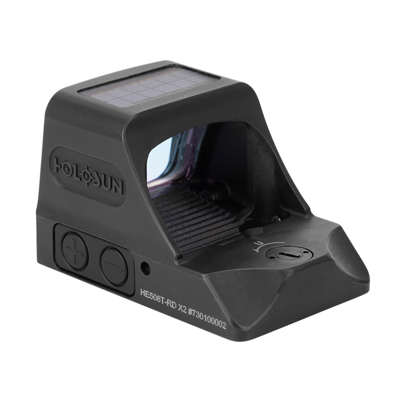Holosun HE508T-RD X2 1x 0.63"x0.91" 2 MOA Red Dot/32 MOA Circle Reflex Sight - Black Anodized — view 3