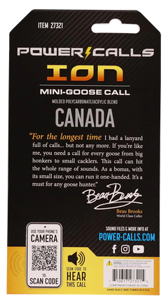 Power Calls Ion Open Call Canada Goose Call - Gray Polycarbonate/Acrylic — view 3