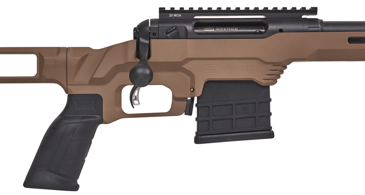 Savage 110 Precision 308 Win 20" 10+1 Bolt Action Rifle - FDE MDT LSS XL Chassis - Right Hand — view 3