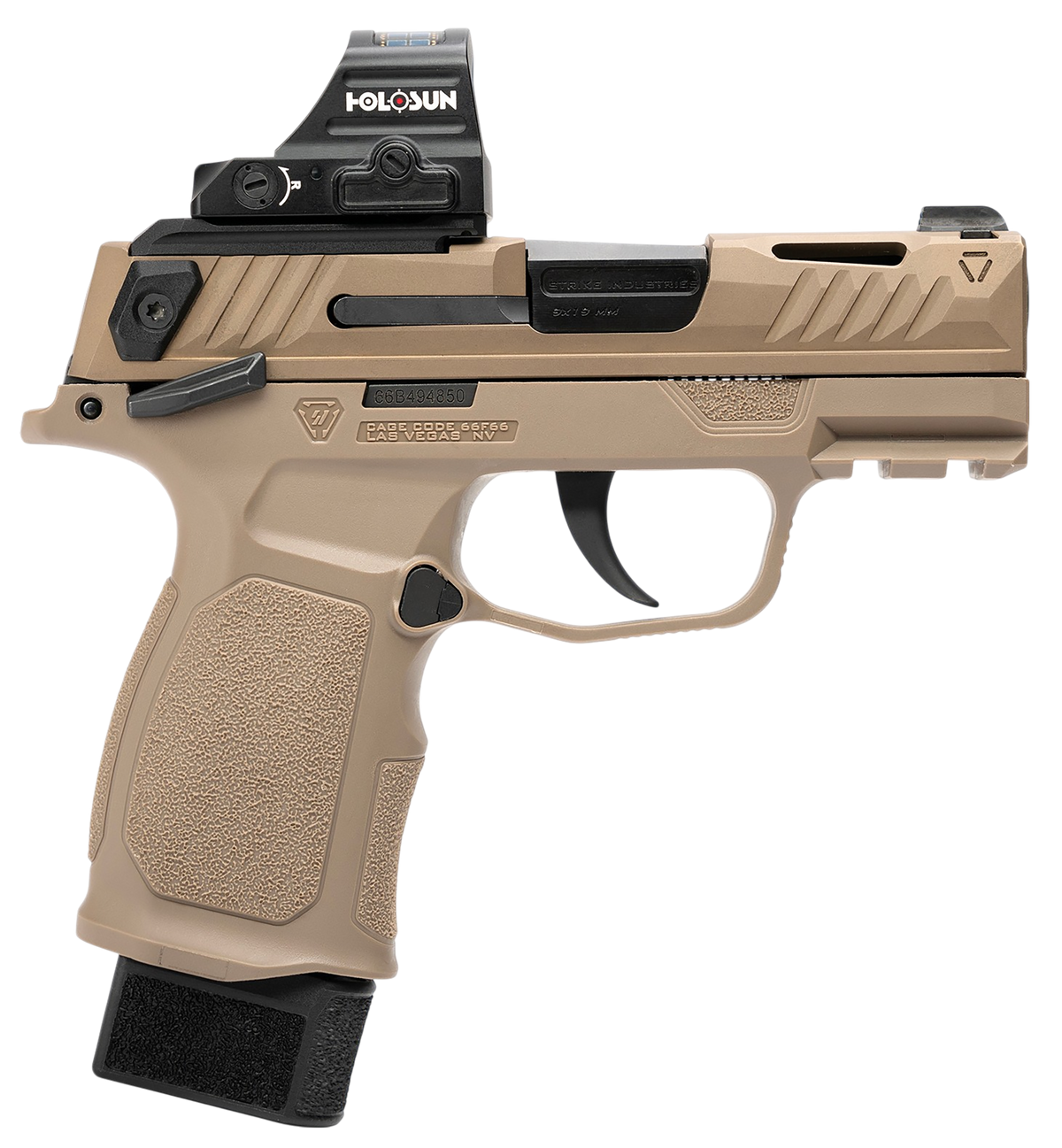 Strike Industries Enhanced Grip Module Flat Dark Earth Fits Sig P365 — view 3