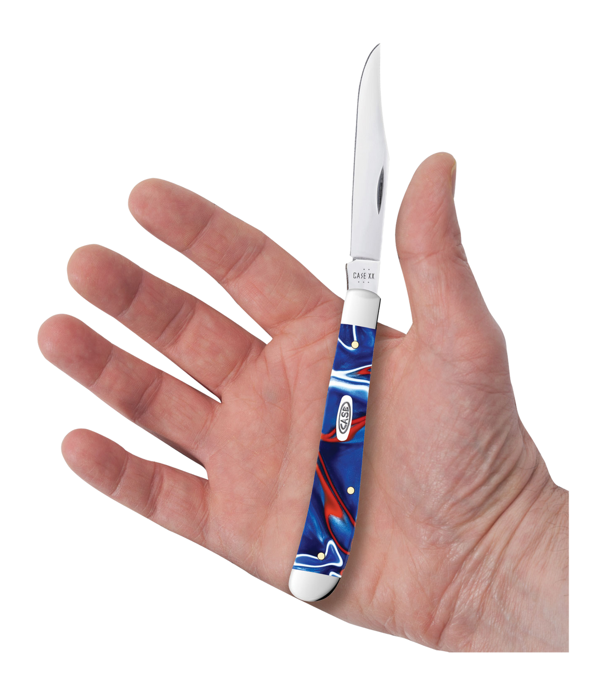 Case 11229 Patriotic Kirinite Slimline Trapper 3.25" Folding Pocket Knife — view 3