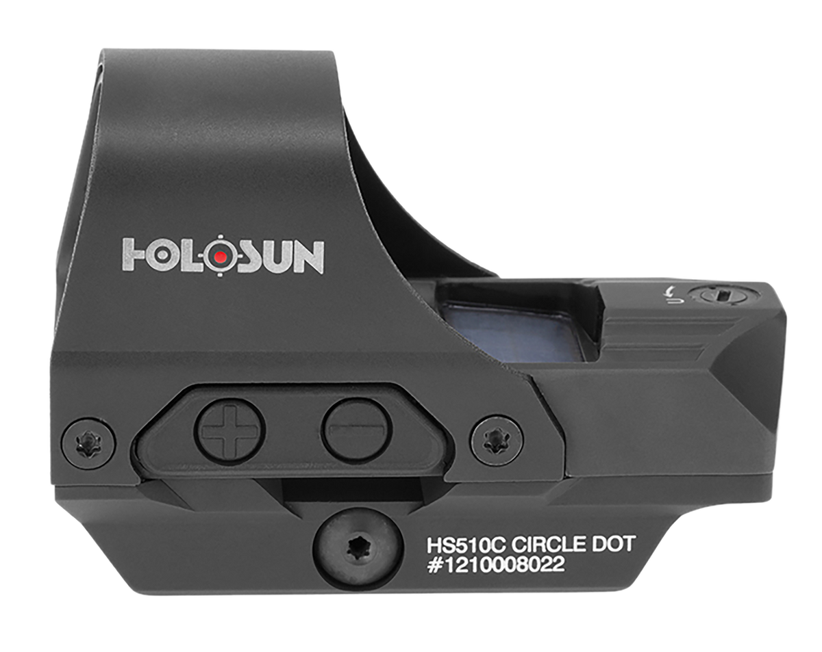 Holosun HS510C 1x 0.91"x1.26" 2 MOA Red Dot/65 MOA Circle Reflex Sight - Black Anodized — view 3