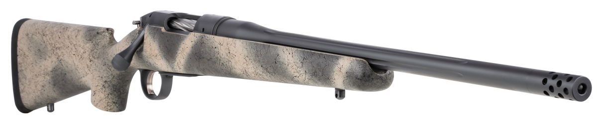 Bergara Rifles Premier Highlander 308 Win 20" 4+1 Bolt-Action Rifle - Sniper Gray Cerakote / Woodland Camo Grayboe Stock — view 3
