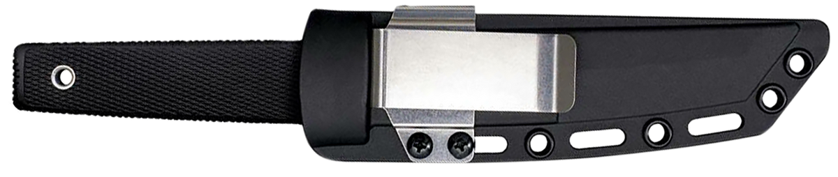Cold Steel Kobun 5.5" Fixed Tanto Plain AUS-8A SS Black Kray-Ex Handle w/ Secure-Ex Sheath — view 3