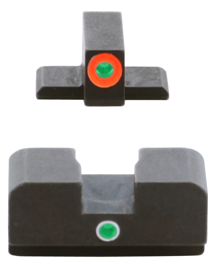 Ameriglo XD201 i-Dot Night Sight Set for Springfield XD - Green Tritium Orange Outline Front / Green Tritium Rear — view 3