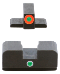 Ameriglo XD201 i-Dot Night Sight Set for Springfield XD - Green Tritium Orange Outline Front / Green Tritium Rear — view 3